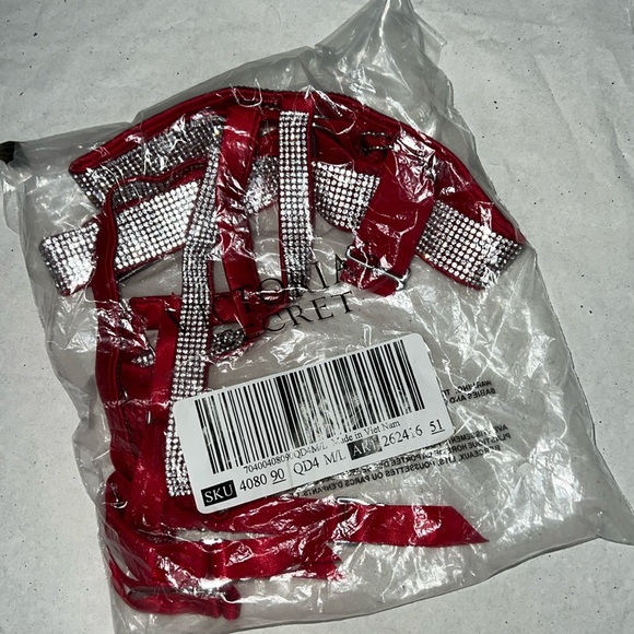 (M/L) Victoria's Secret VERY SEXY Shine Strap Garter Belt - Picture 5 of 8